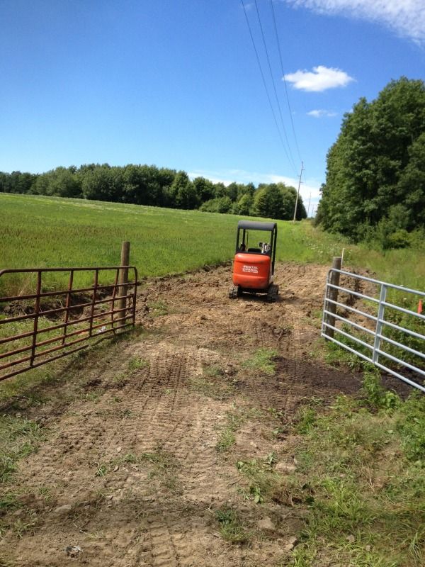 Grading driveway