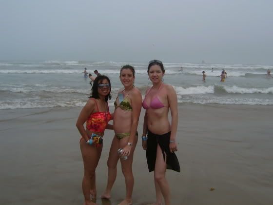 Shanae, me, and Carla.  I have Jesus propaganda in my bikini top.  Awesome.  Also, one day I\'ll pose without sticking my stomach out like a pregnant lady.  Really.  I am not that big, I swear to God. Pictures, Images and Photos