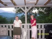 Kate and Beth at our cabin