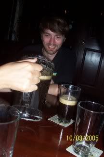 Luke finds the pitcher of beer pleases at Front Street Brewery