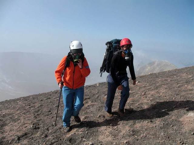 Me and Nicole Bobrowski climbing Etna