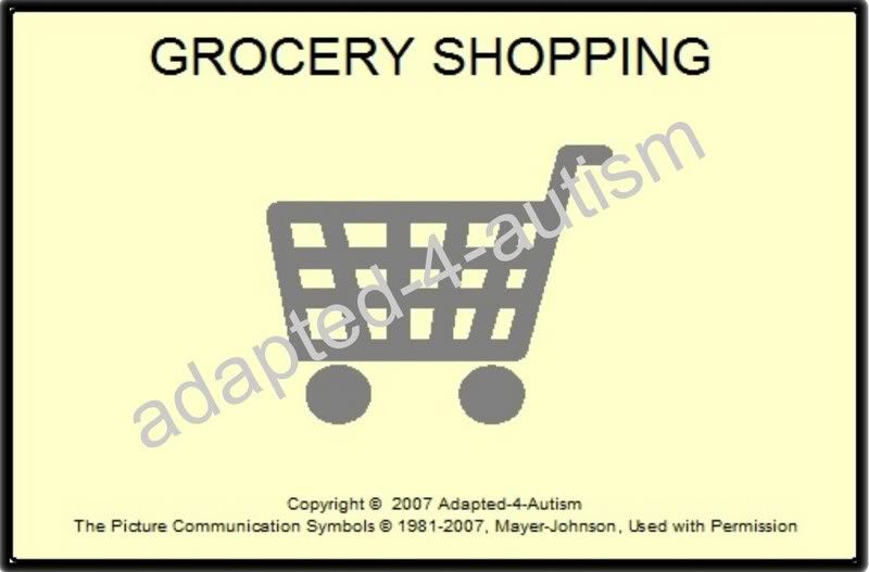 Grocery Shopping KitSocial Story/PECS/ScheduleAUTISM eBay