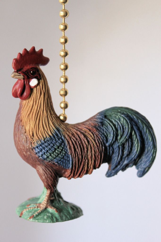 Country Hen Collectible Novelty Ceiling Decor Fan Light Pull On