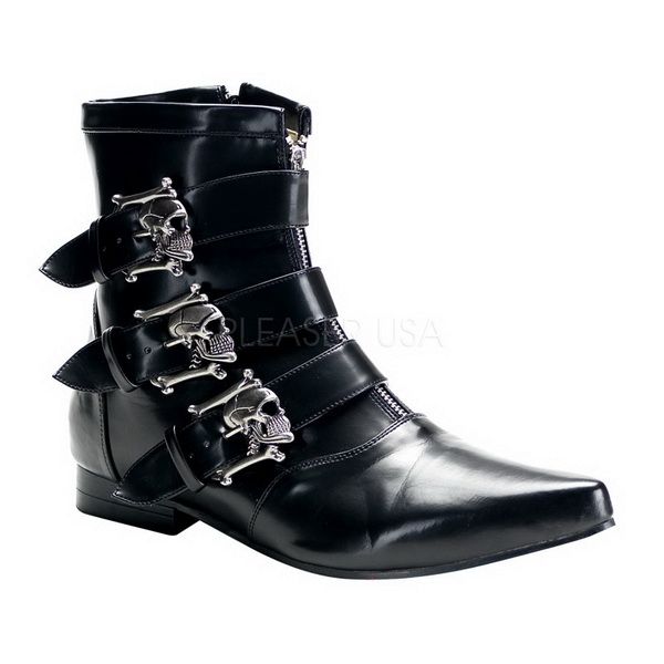 black emo boots
