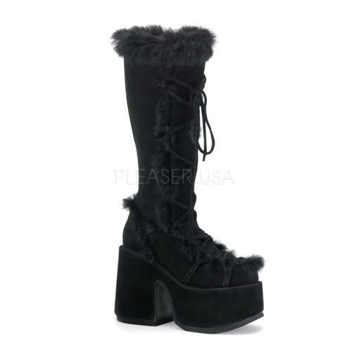 black emo boots