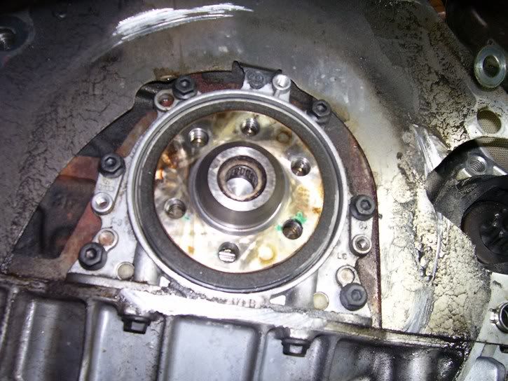 crank walk. flywheel is hitting the rear main seal carrier VW