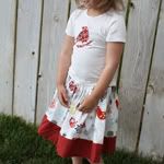 Little Birdie Hopscotch Skirt Set Sz 4/5