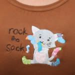 Rock the Socks! Bamboo/lycra tee sz M