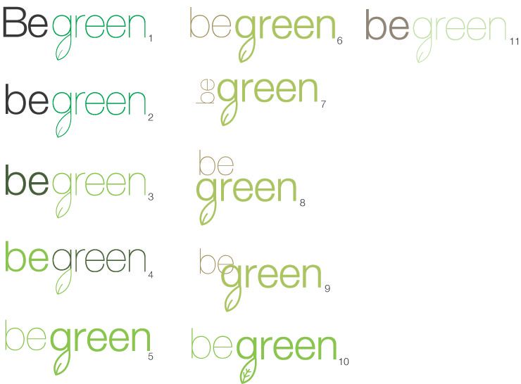 Be Green Logo Concepts