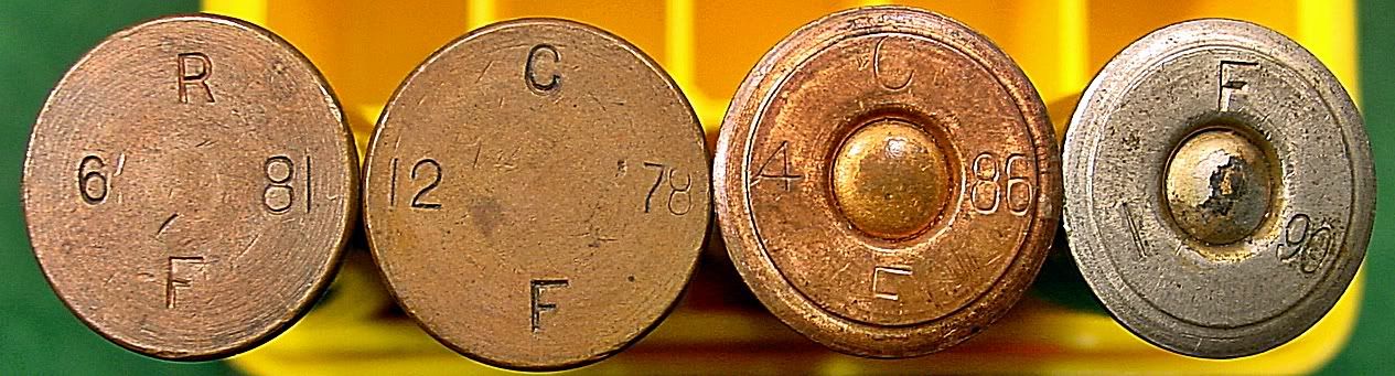 Small arms calibre markings on base of.