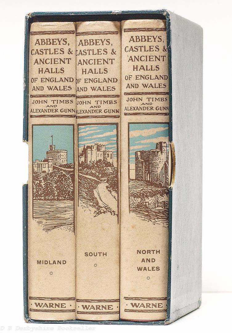 Abbeys, Castles and Ancient Halls of England & Wales | Warne, circa 1920s | Three Volumes in Box