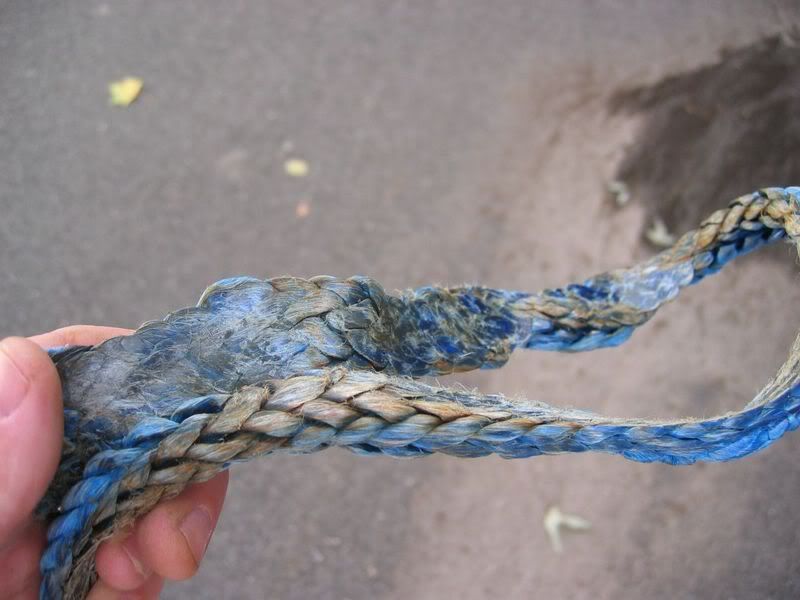 Melted / Damaged Synthetic Winch Rope