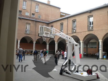 Una de las calles de la universidad de Bolonia.