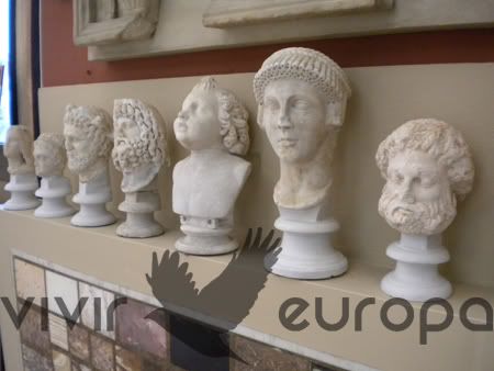 Los bustos de la colección griega del Museo civico archeologico.