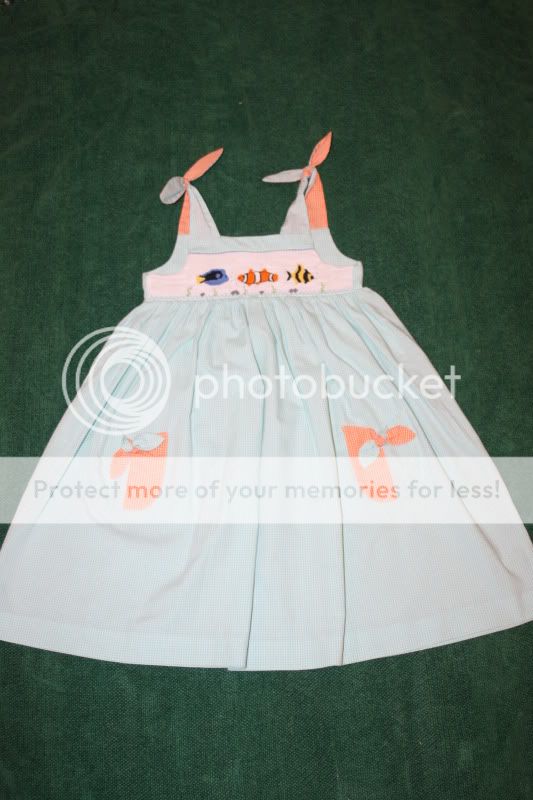 Mom & Me Smocked Fish Dress, Size 2T  