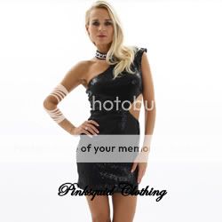 BLACK OR SILVER SEQUIN CHIFFON FLOWER STRAPLESS PARTY PROM MINI DRESS 