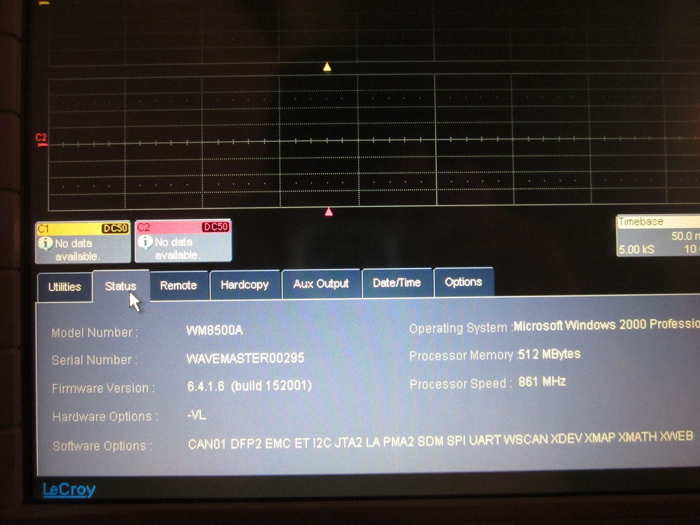 LECROY Wavemaster 8500A 5GHz Quad Digital Oscilloscope  