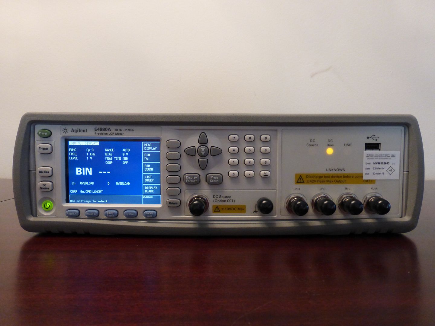 Agilent / HP E4980A 20 Hz to 2 MHz Precision LCR Meter with Option 001 ...