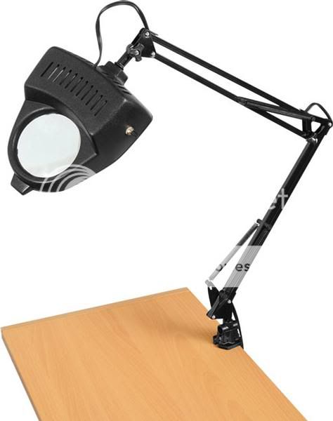   ARM LIGHTED MAGNIFIER MAGNIFYING HOBBY DESK WORK LAMP LIGHT  