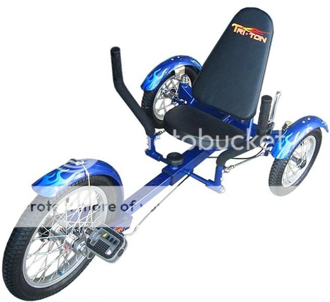 BLUE ADULT 3 WHEEL LOW RIDER BICYCLE BIKE TRICYCLE  