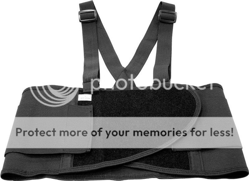 BACK BRACE SUPPORT WEIGHT LIFTING BELT w/ SUSPENDERS  