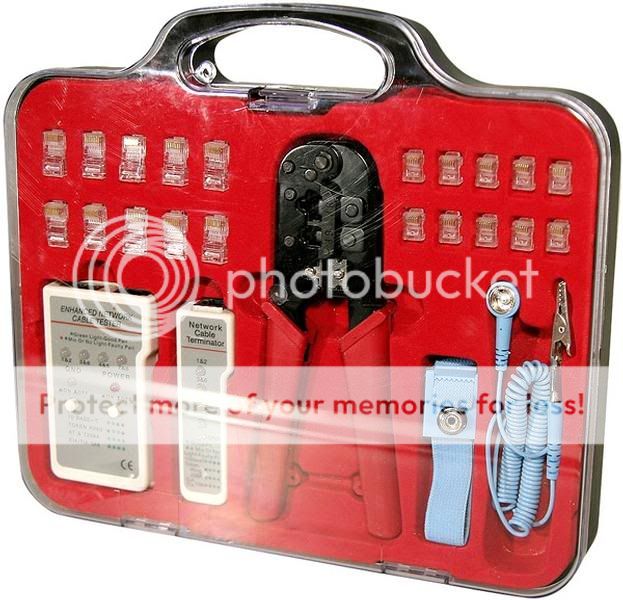 NETWORKING COMPUTER CABLE CRIMP CRIMPING TOOL KIT RJ45  