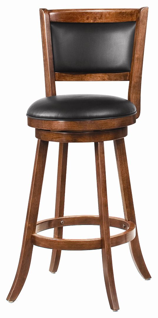 Pair of Dark Espresso Swivel Bar Stool Chairs by Coaster 101920 