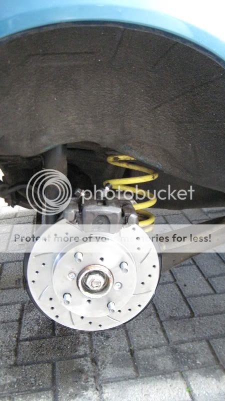 Fitting GTI rear brakes to a Justy Reardiscs