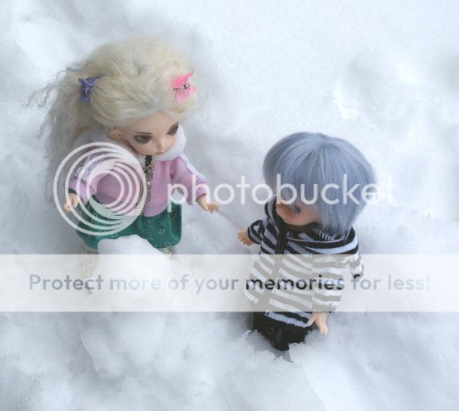 Ud i sneen. (PukiFee Shiwoo og Hamster) Snow-3