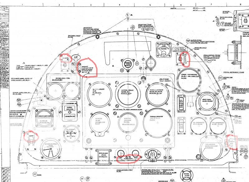 Mk I Spitfire instrument panel, white inscriptions.. help needed ...