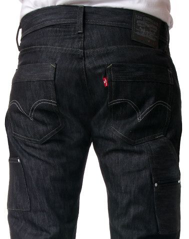 Levis 514 Slim Straight Builder Carpenter Jean Mens 42 x 30 BLACK $ 