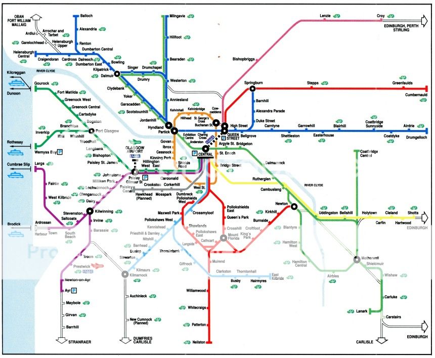 Trans-Clyde Rail Map 1979