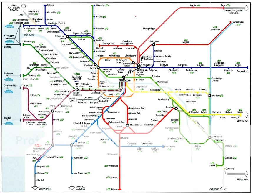 Trans-Clyde Rail Map 1979