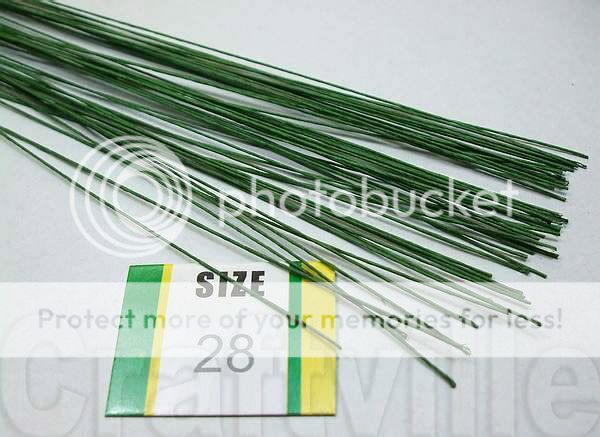 28 GAUGE   45 x GREEN Stem Floral Wires Arrangements  