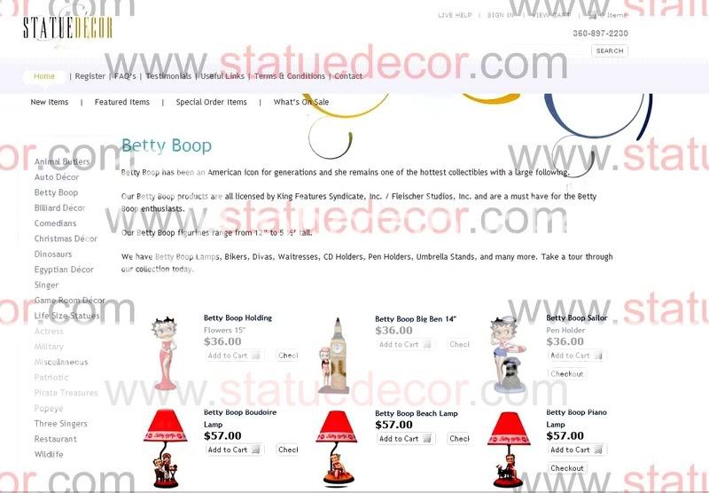 Betty Boop Figurine collection by gp designs Screenshot