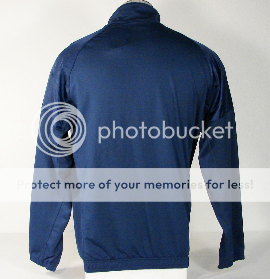 Adidas ClimaLite Full Zip Navy Blue Tennis Track Jacket Mens $80