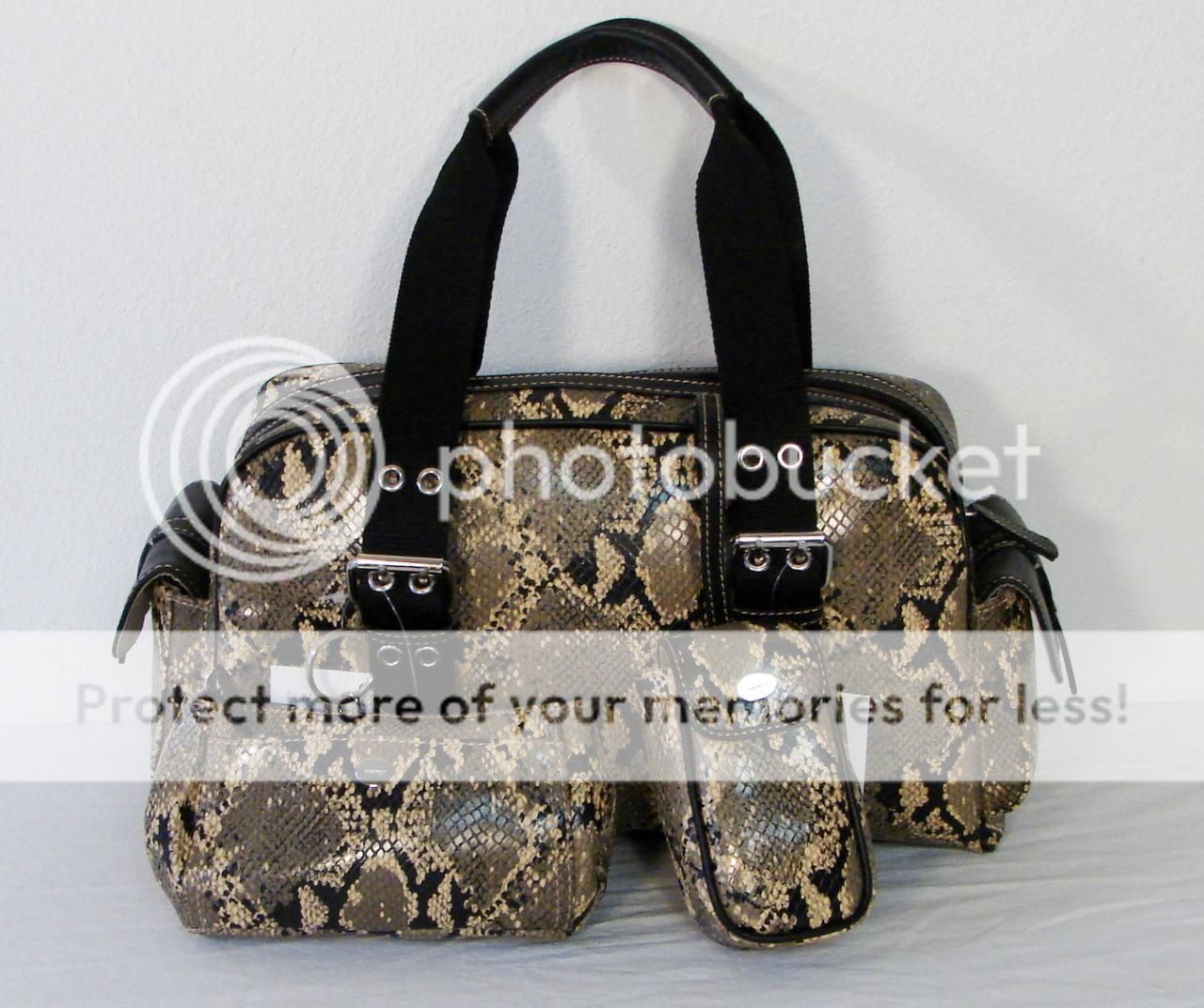Nine West Camel Snake Charmer Bag Accessories $65