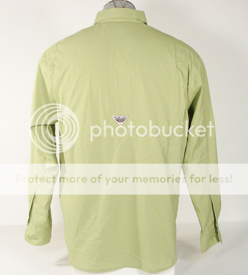 Columbia Sportswear CO. PFG Omni Shade Green Shirt Performance Fishing 