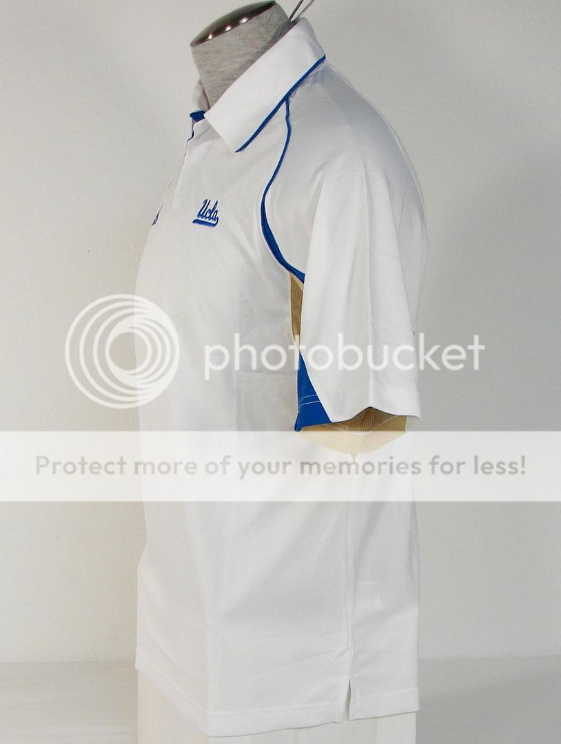 Adidas ClimaCool UCLA Short Sleeve White Polo Shirt Mens