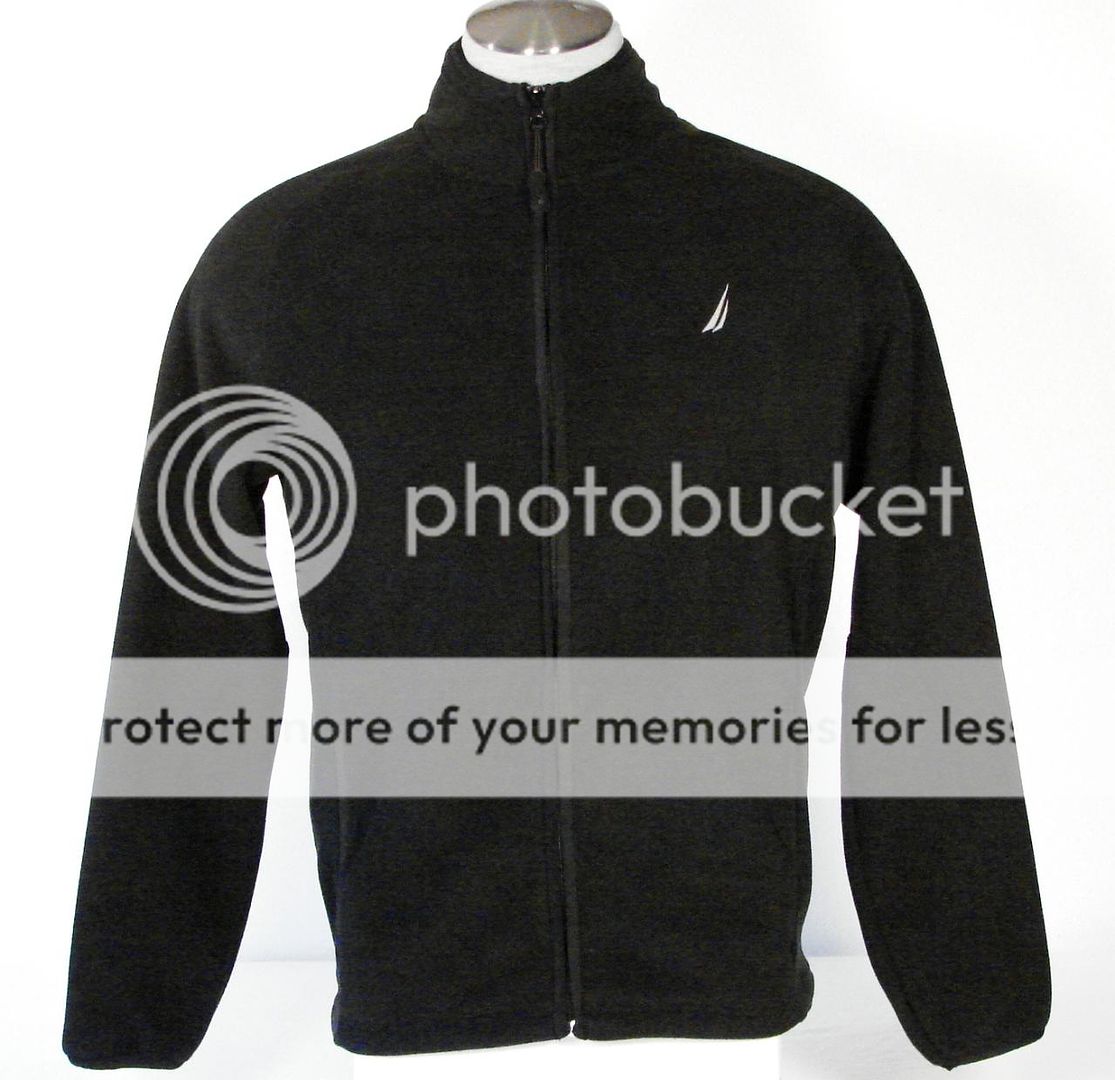 Nautica Mens Black Fleece Jacket Medium M Med NWT $79  