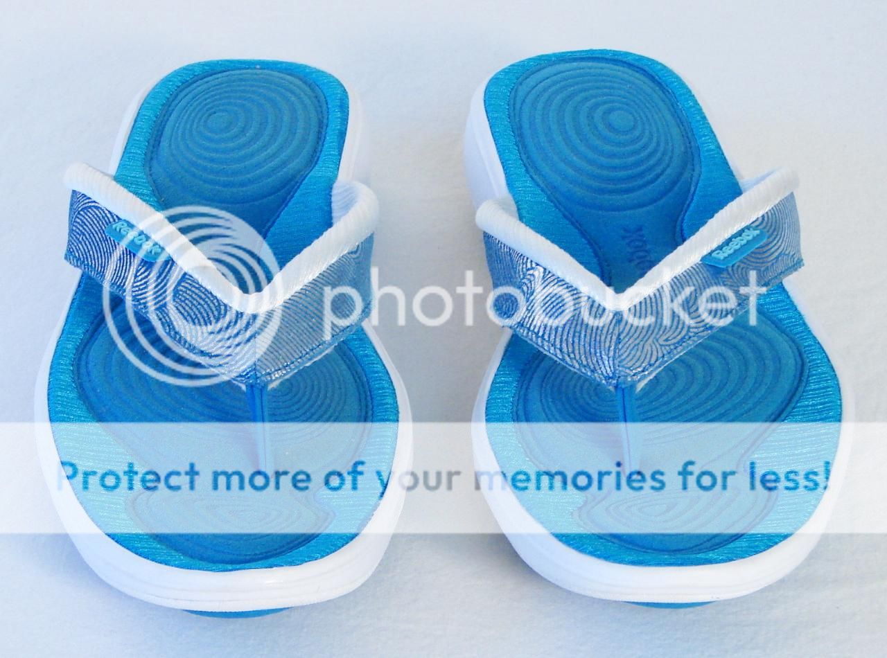 Reebok Easytone Womens Blue Toning Thong Sandals Flip Flops Womens 9 