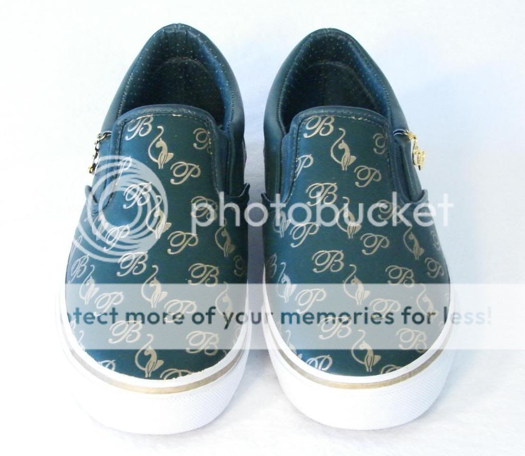 Baby Phat Womens Monogram Slip on Deck Shoes Sz 8 5 New