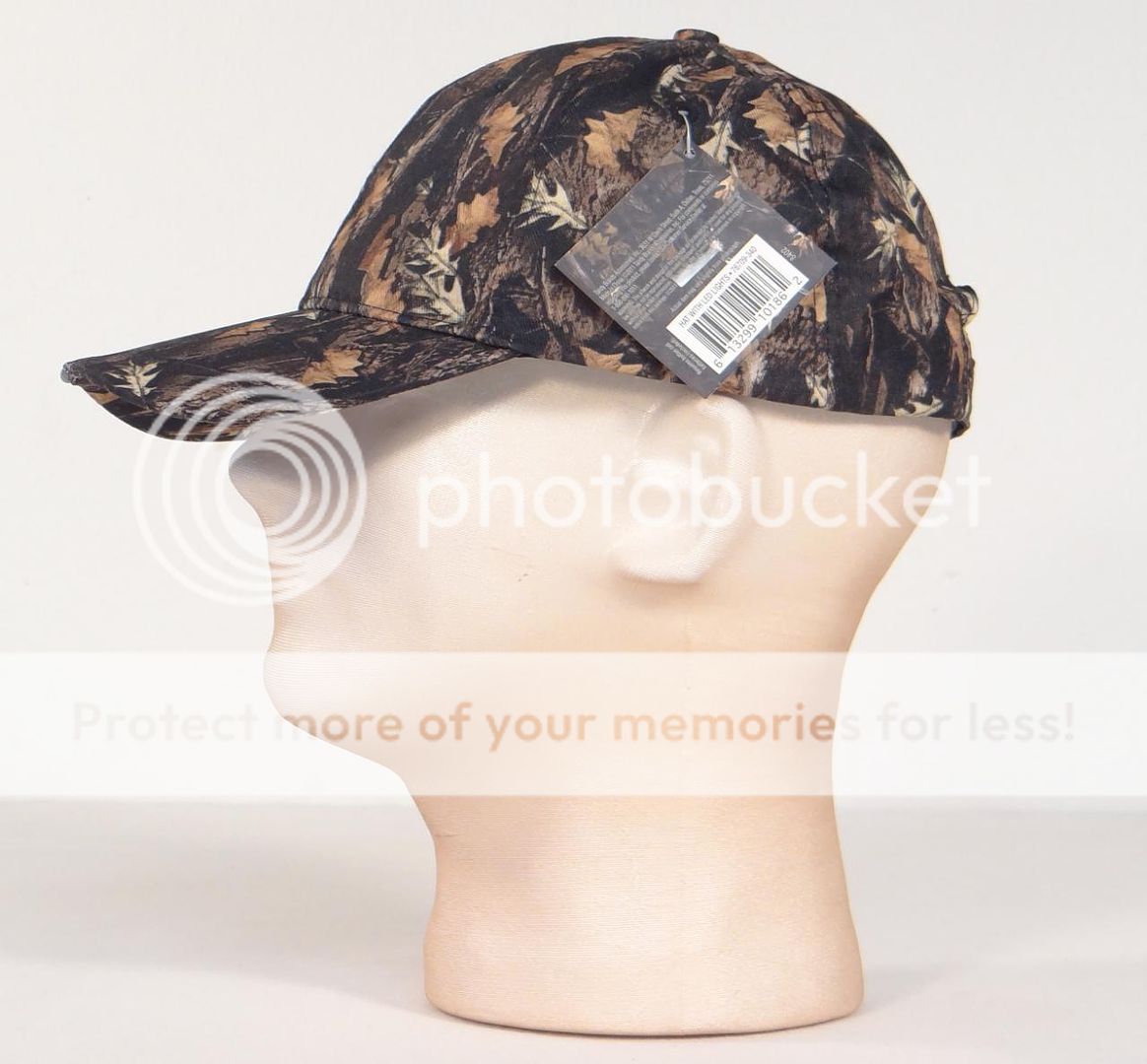 Tandy Brand Camo Lighted Brown Camouflage Baseball Cap Hat with LED Lights