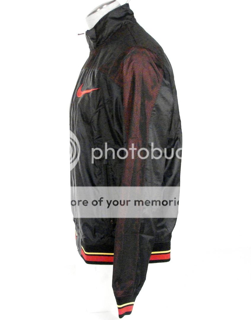 Nike Mesh Lined Black Basketball Swoosh Logo Track Jacket NWT $100 