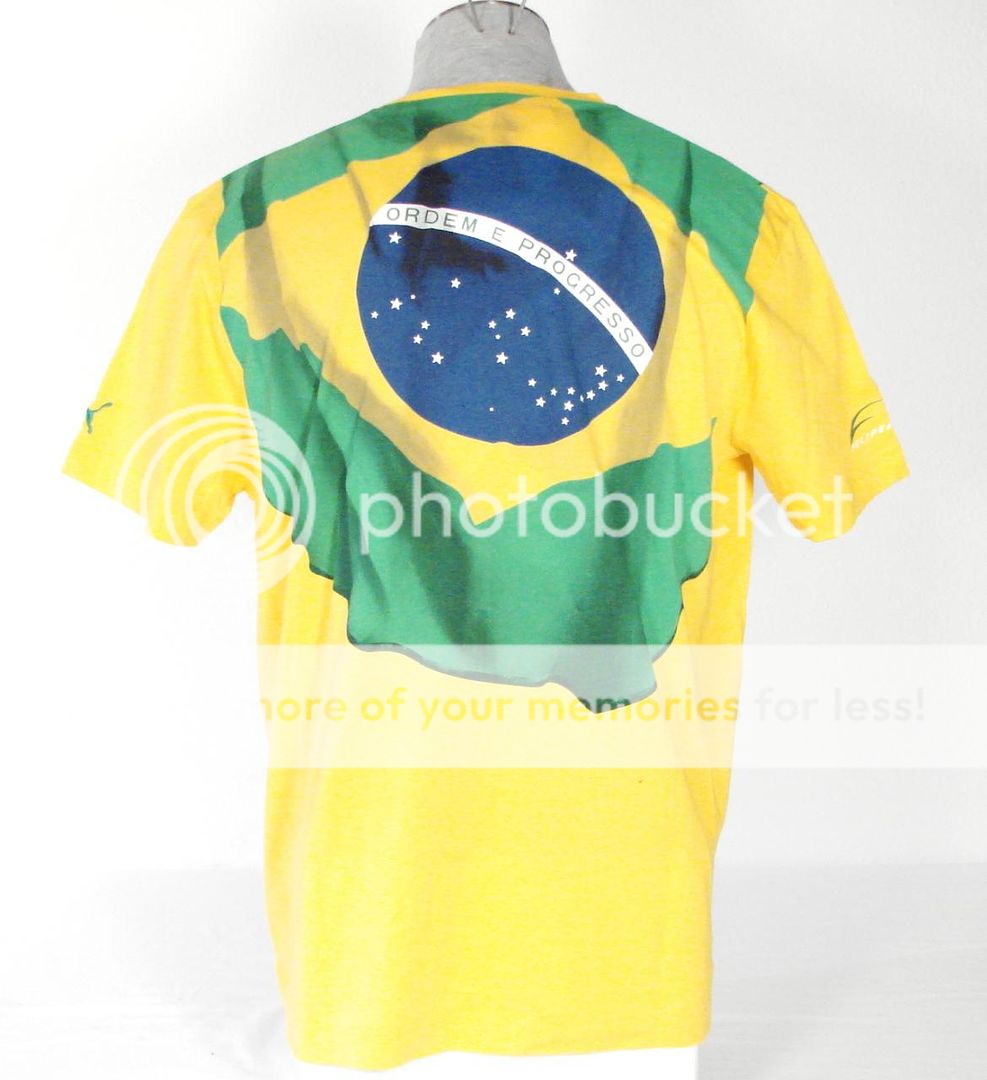 Puma Ferrari Felipe Massa Team Brazil Tee Shirt XL NWT