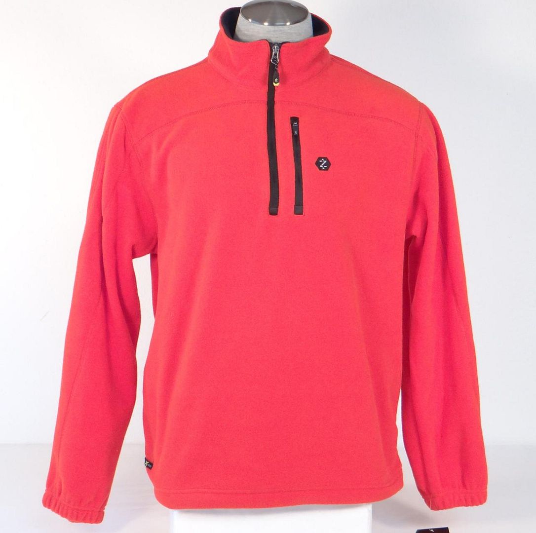 Izod PerformX PFX Ratio 1/4 Zip Red Fleece Jacket Mens NWT | eBay