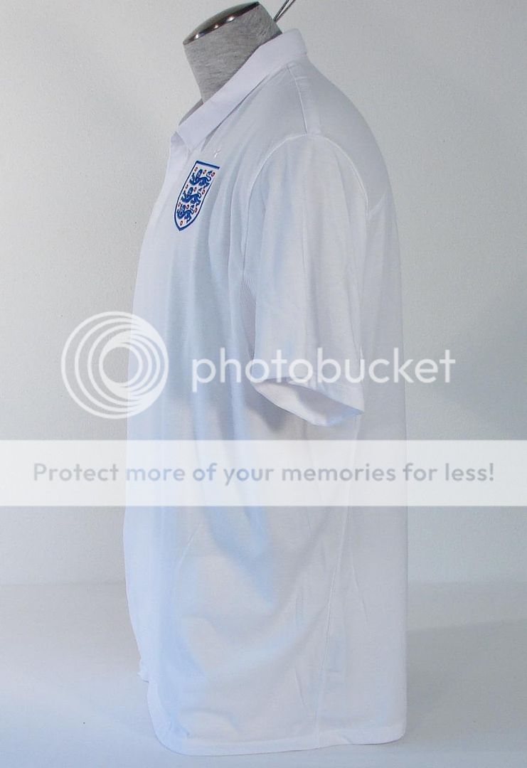 Umbro England National Football Soccer Short Sleeve White Polo Shirt