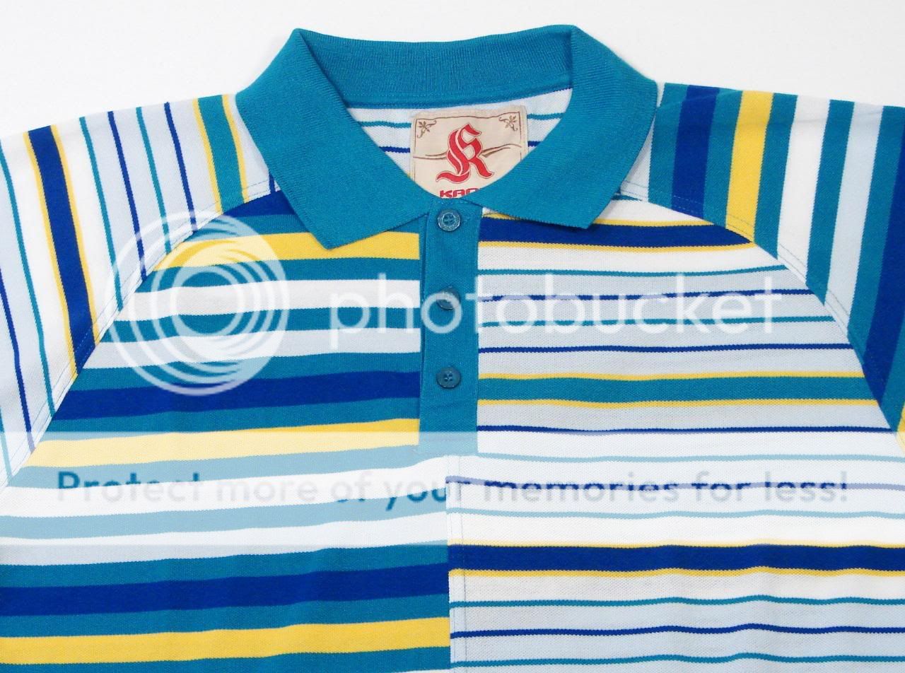 Kanji Mens Striped SS Polo Shirt sz 2XL XXL 2X NWT $48  