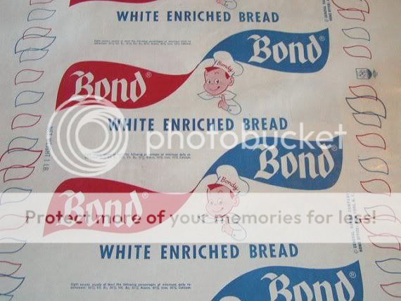 1950s Bond Wax Bread Wrapper Paper Roll 10ft  