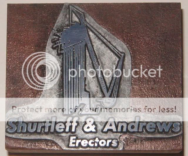 Shurtleff & Andrews Erectors Printers Block 7335  